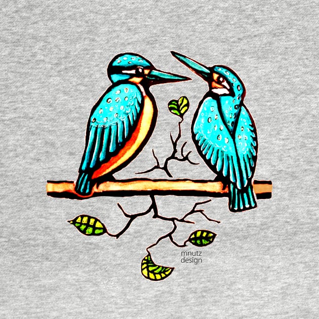 Kingfisher couple in color by mnutz